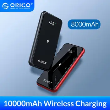 

ORICO 8000mAh QI Wireless Charger Power Bank For Mobile Phone Portable External Battery Bank Wireless Charging Type C Android