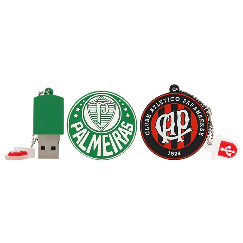 Personalized pen drive 64gb 128gb 8gb 4gb u disk 2.0 Cartoon Soccer Team Badge Usb Flash Drive 32gb pendrive 16gb free shipping