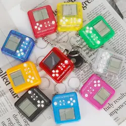 Console de jeu classique pour enfants, 4 pièces, porte clés, Mini Machine de jeu avec chaîne suspendue, jouets électroniques, cadeaux 