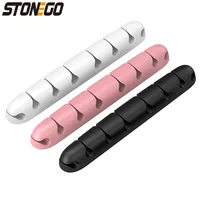 Organizer na kable USB nawijarka do drutu silikonowy krawat Fixer Wire Management organizador zacisk biura na biurko kable telefoniczne uchwyt 6