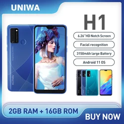 HOTWAV H1 Mobile Phone Android 11 Quad Core 6.26 inch Cellphone 3000mAh 2GB 16GB Dual SIM WCDMA Smartphone