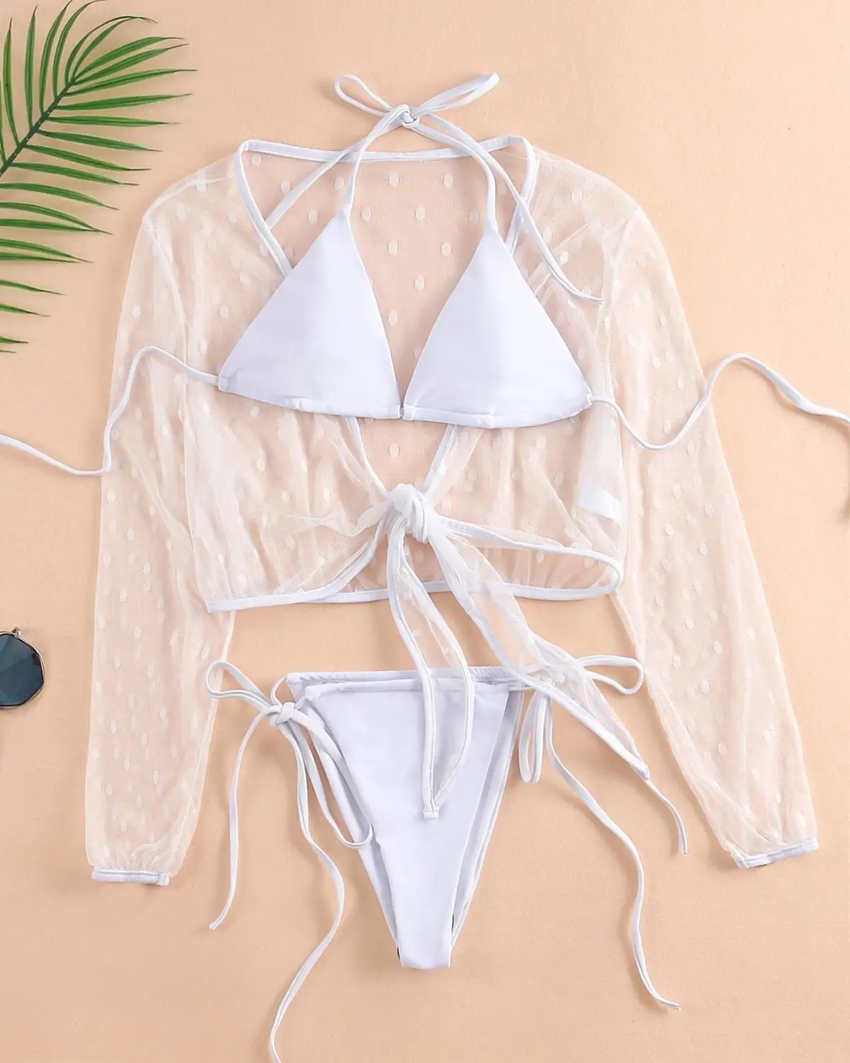 

2019 Explosive Swimsuit Sexy Women's Triangle Three-Piece Swimwear Bikini Maillot De Bain Girl