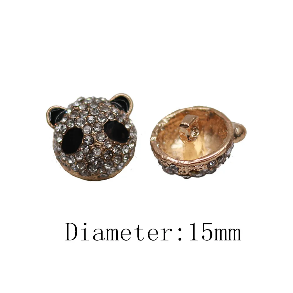 Хорошее качество 15 мм металлические стразы пуговицы для украшения свитера