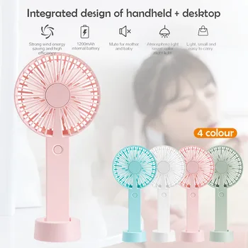 

Handheld USB Rechargeable Fans LED Light Portable Cooling Fan Mini USB Fan Ventilador Desktop For Outdoor Home 420#2