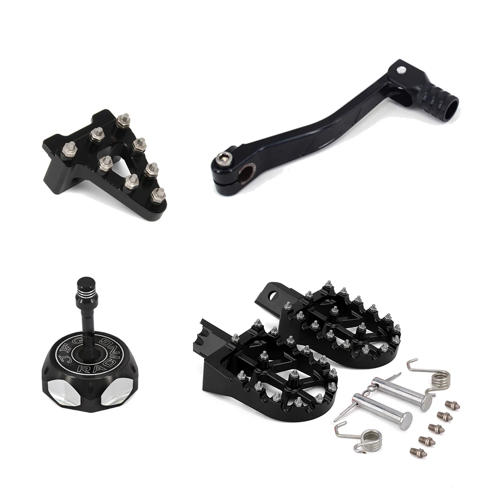 Motorcycle Foot Peg Footpeg Brake Pedal Tip Shifter Lever 48.5MM Gas Fuel Tank Cap Cover Guard For HONDA CRF50 XR50 KAYO SDG SSR