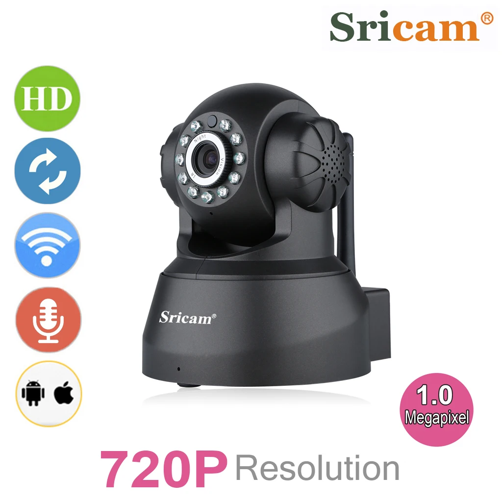 Sricam SP012 720P Беспроводная ip-камера мегапиксельная H.264 беспроводная PT CCTV ip-камера Безопасности Домашний Детский монитор камера безопасности