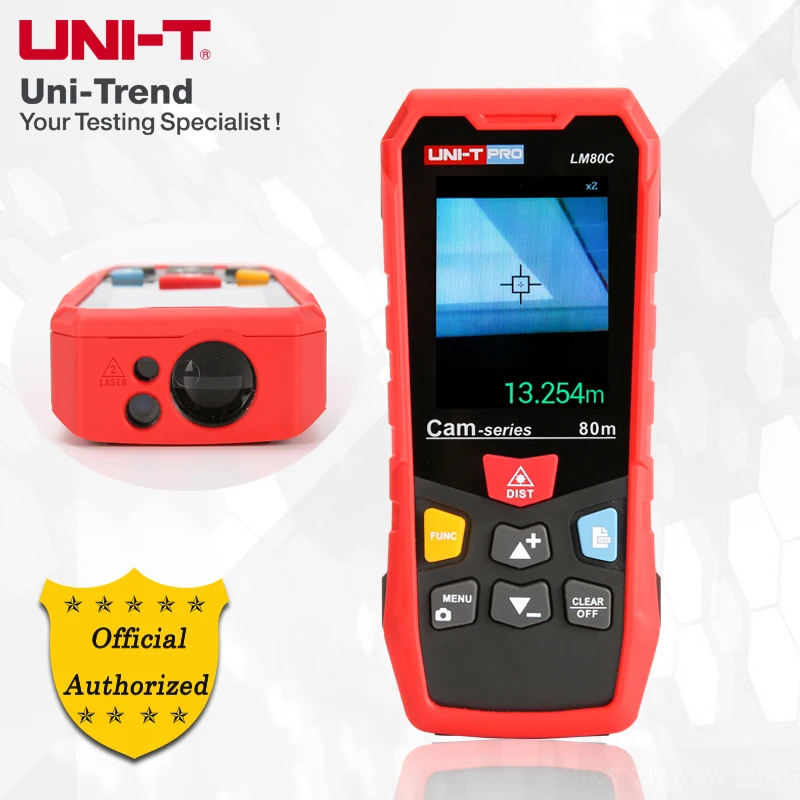 

UNI-T LM80C/LM120C/LM200C camera type Laser Distance Meter; IP65 waterproof/dustproof high-precision multi-function range finder