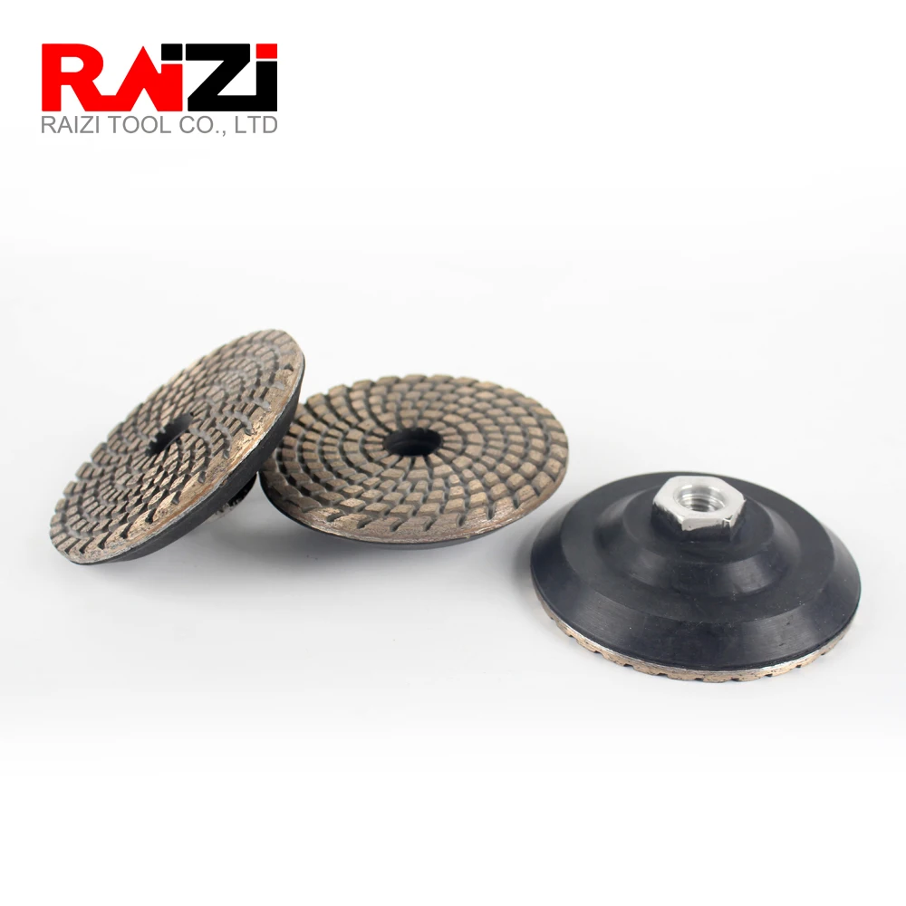 Raizi 4 inch metal bond sintered diamond grinding wheel/disc with adapter for granite with M14,5/8