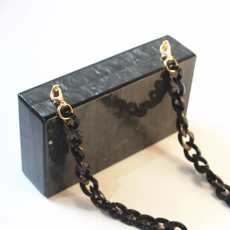 resin chain Женская сумочка цвета шампанского, известный бренд, женские роскошные сумки, женская сумка на цепочке, через плечо, акриловые женские сумки-мессенджеры, маленькая сумка-тоут - Цвет: resin chain
