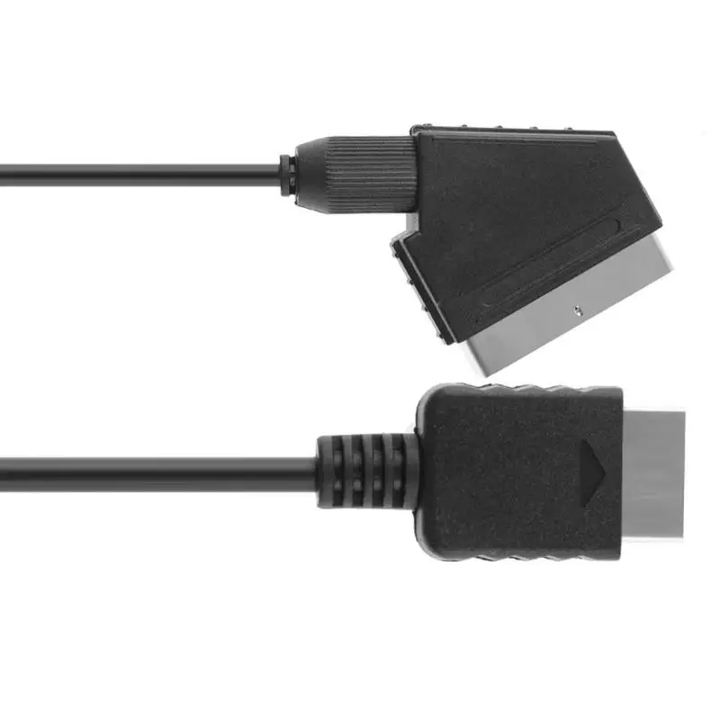 Прочный провод кабели портативный тонкий дизайн 2 шт 1,8 м RGB Scart кабель ТВ AV свинцовый сменный шнур для sony PS2 PS3 консолей