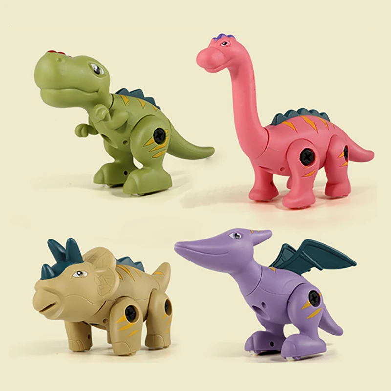 Ensemble de jouets de construction de dinosaure pour enfants, bricolage,  démontage, assemblage, vis, écrou, puzzle, jouets pour enfants, garçon