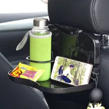 Vehicle Foldable Table and Table Back Seat Vehicle Water Cup Frame Multi-functional Portable Table and Plate Placement Frame folding elevating table and table scale multi functional storage tea table with stools