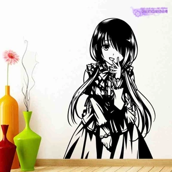 

DATE A LIVE Wall Decal Tokisaki Kurumi Vinyl Wall Stickers Decal Decor Home Decorative Decoration Anime Car Sticker