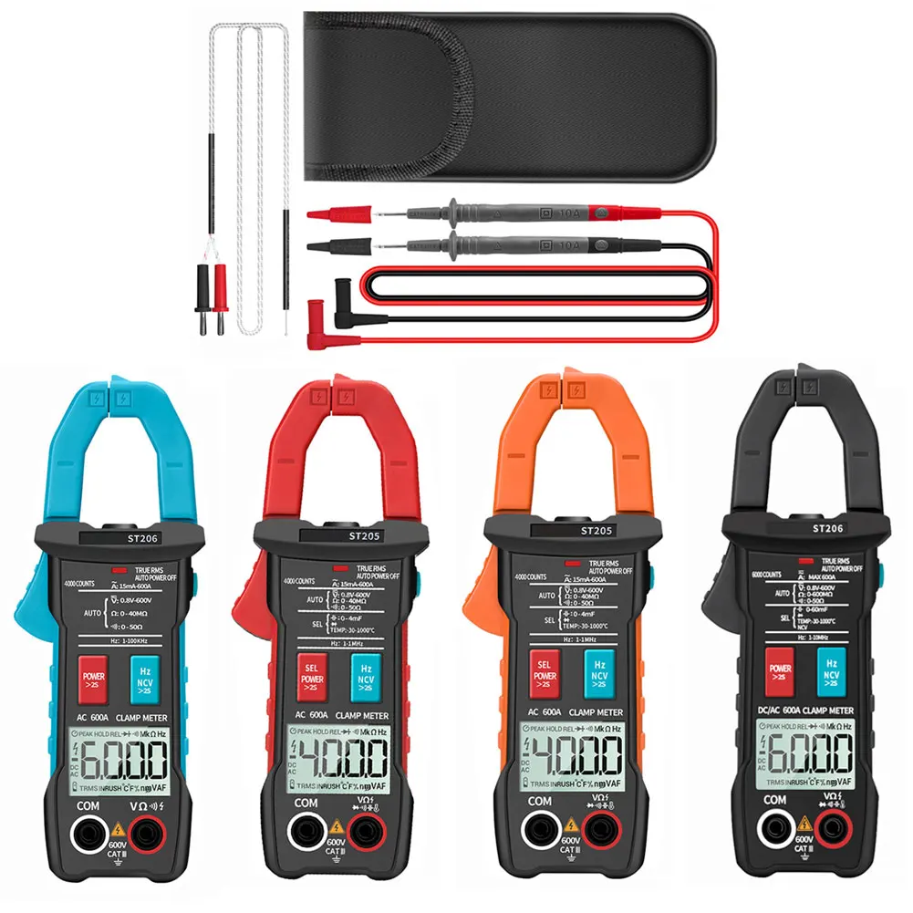 PROD 1005003302917893 ANENG ST206 Clamp Meter Non-Contact Digital
Automotive Range TRMS Tester Voltage Electronic Multimeter With A
Flashlight