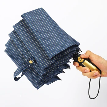 

Black 10K Automatic Umbrella Rain Women Windproof 105CM Large Folding High Quality Golf Men Business Umbrellas Lady Paraguas