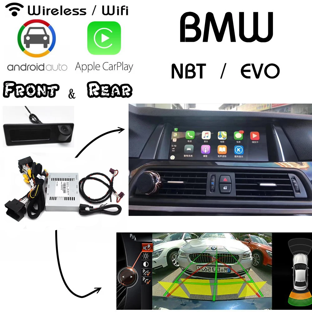 Беспроводной carplay для BMW mini/x/5/3/2/1/7 серии NBT/CIC/EVO Android Авто Carlife OEM дисплей Улучшенный