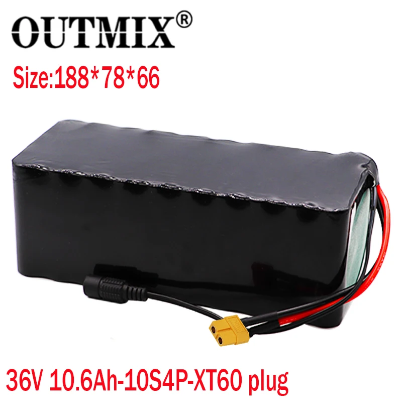 OUTMIX е байка 36В 20AH 16ah 13.6ah 9Ah Электрический велосипед Батарея встроенный 20A литиевая