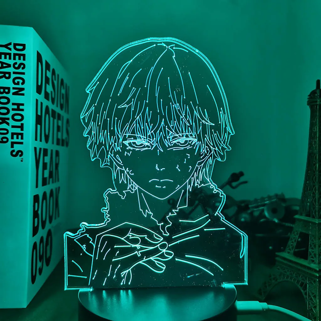 night light for bedroom Tokyo Ghoul Ken Kaneki 3d Lamp for Bedroom Decor Nightlight Cool Birthday Gift Acrylic Led Night Light Anime Tokyo Ghoul motion sensor night light