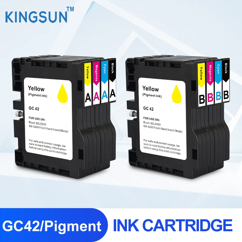 

GC42 Pigment Ink cartridge compatible for Ricoh SG5200 Inkjet Printer full ink with chip