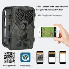 Приложение 4G Trail камера облачный сервис охотничьи камеры для съемки дикой природы мобильный беспроводной контроль наблюдения HC810LTE 20MP 1080P