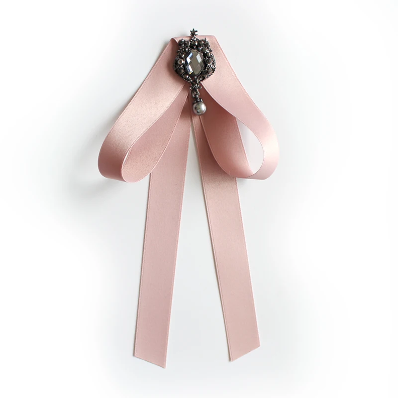 Ribbon Tie Мужская Женская рубашка с воротником, галстук-платок, сплав, стразы, галстук, свадебные, деловые, вечерние, подарок, ленты, галстуки-бабочки аксессуары - Цвет: Ribbon Tie