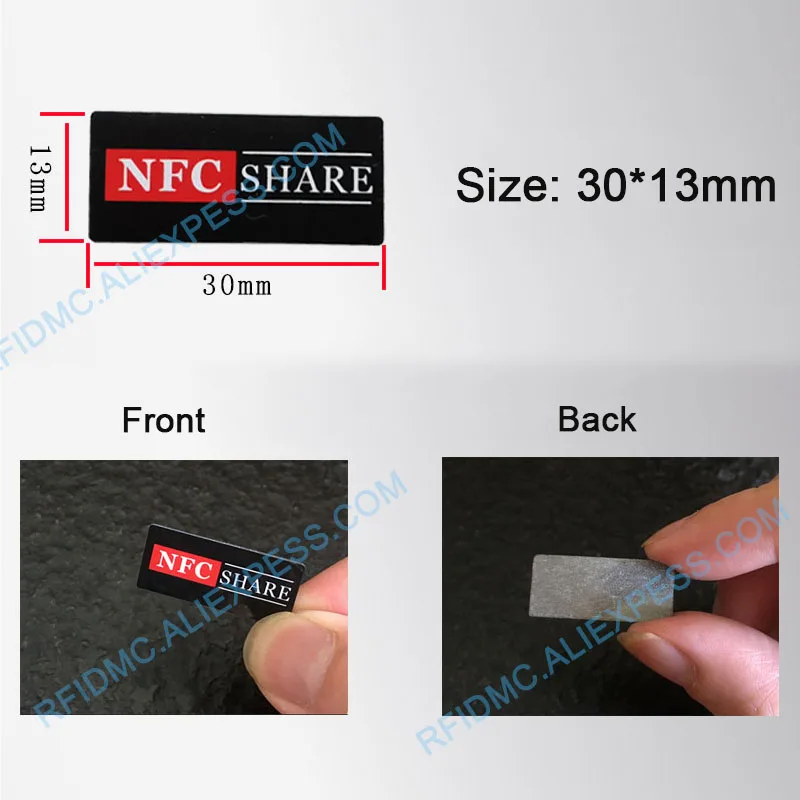 Металлическая наклейка NFC NTAG213 антиметаллическая метка мини-размер |