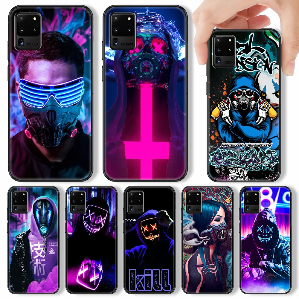 Противогаз DJ Man чехол для телефона Samsung Galaxy Note 4 8 9 10 20 S8 S9 S10 S10E S20 Plus UITRA Ультрачерный
