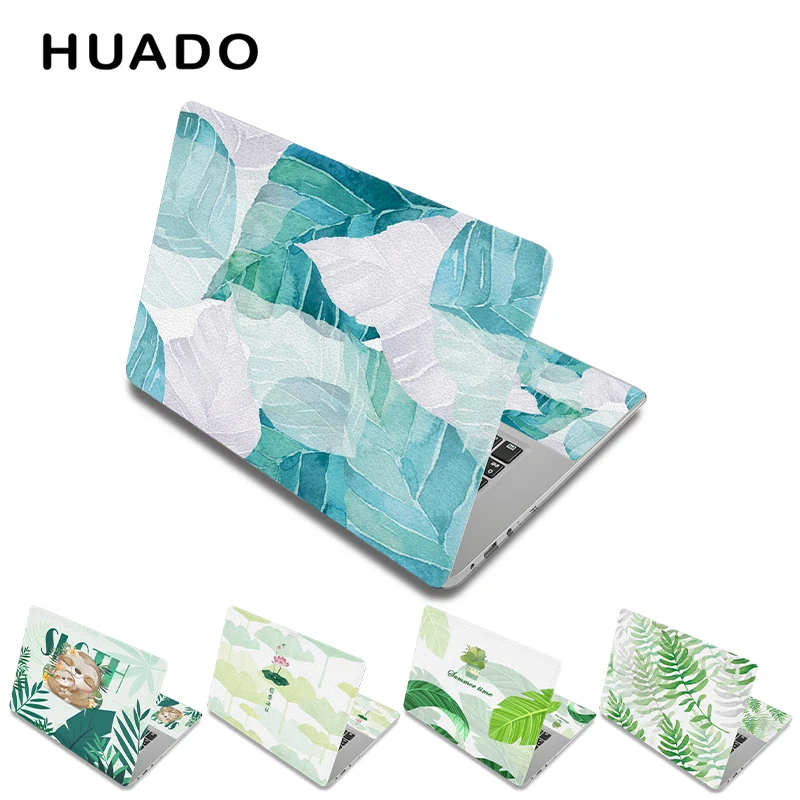 Green Vinyl Laptop Skin 13.3" 14" 15" 15.6" Notebook Cover Removable Protective Decal for Macbook/Dell/Asus