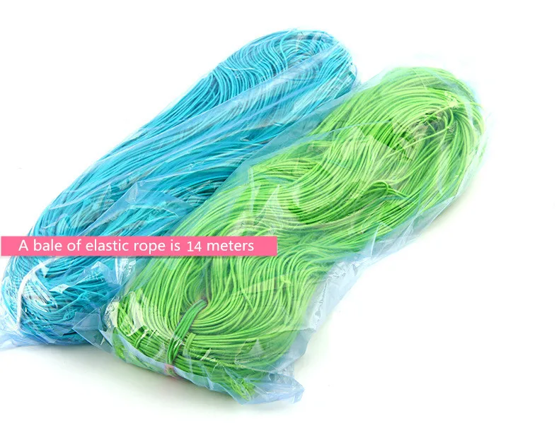 High quality elastic band 14m*2 mm colorful round elastic bandage round elastic rope elastic bands line DIY sewing accessories