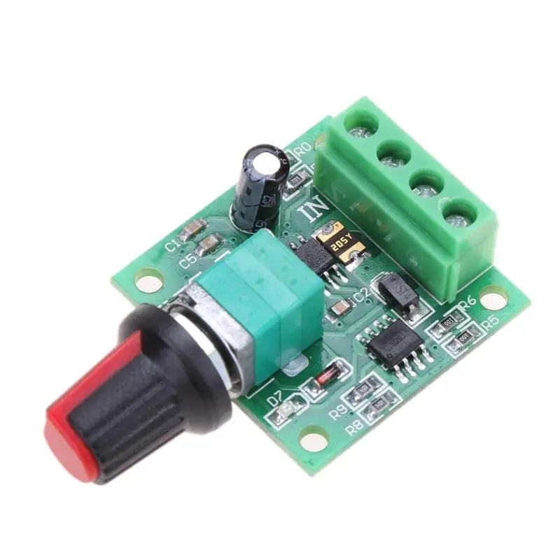 

DC New 1.8V 3V 5V 6V 12V 2A Low Voltage Motor Speed Controller Module Voltage Regulator Dimmer 3KHz Rotary 100K Potentiometer