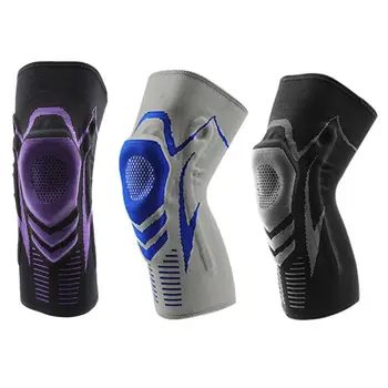 

Fitness Knee Brace Support with Spring Stabilizers Patella Silicone Pad Meniscus Compression Shock Absorption Sleeve