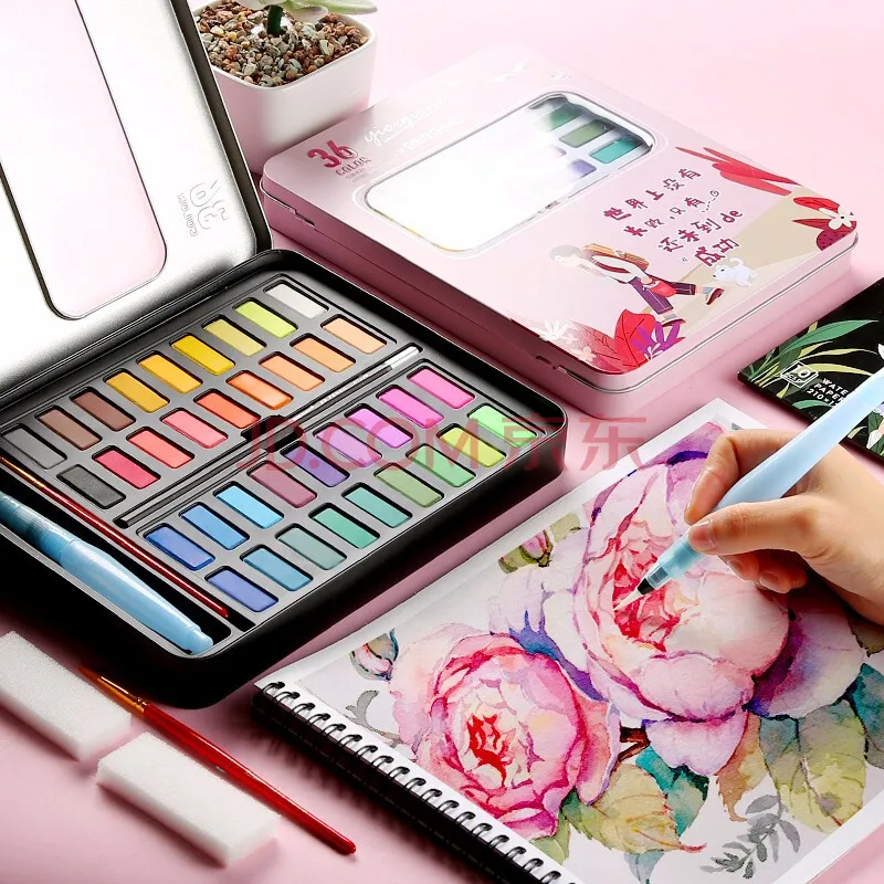 Preise Bgln feste aquarell malen set 36 farbe kinder anfänger hand gemalt wasser farbe malerei solid art liefert