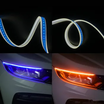 

JURUS 2Pcs Flexible LED Strip DRL Daytime Running Light Motorcycle Sequential Flowing Headlight For Auto Turn Signal Light Led