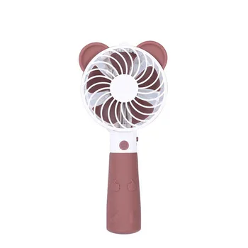 

Brown Mini Usb Handheld Selfie Sticks With Rechargeable Air Cooling Fan Travel Home Student Dormitory Portable Desktop Office Fa