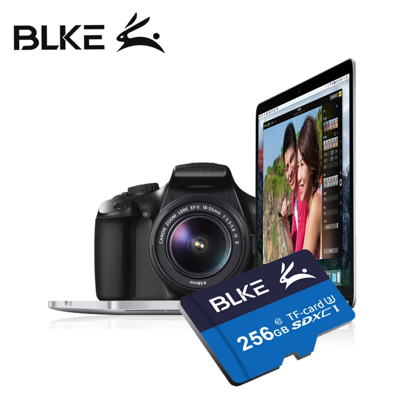 BLKE TF карты Class10 UHS-I U3 Micro SD карта, 32 ГБ, 64 ГБ, 128G 256 ГБ для мобильного телефона тахограф движения Камера высокое Скорость слот для карт памяти