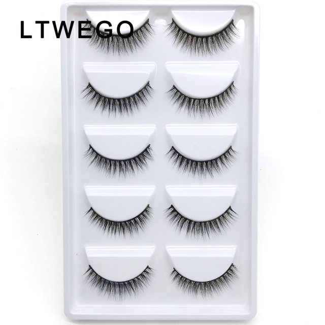 NEW 5Pairs 3D Faux Mink Eyelashes Natural Thick Long False Eyelash Dramatic Fake Lashes Makeup Extension Eyelashes Cilio