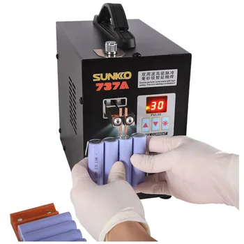 Buy SUNKKO 737A Intelligent Precision Pulse Battery Spot Welder 18650 Battery Touch Welding Machine 220V