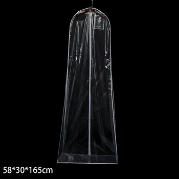 

Dustproof Cover Garment Long Clothes Protector Bridal Gown Transparent Extra Large Protective Case Storage Bag Wedding Dress