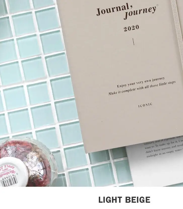 Journal. J чистый цветной кожаный блокнот А5 в твердом переплете 192P ежемесячник еженедельник корейский модный подарок