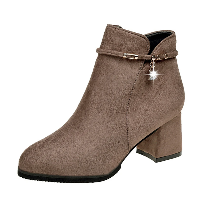 Высокие сапоги Женская уличная прогулочная обувь Сезон осень-зима Повседневные