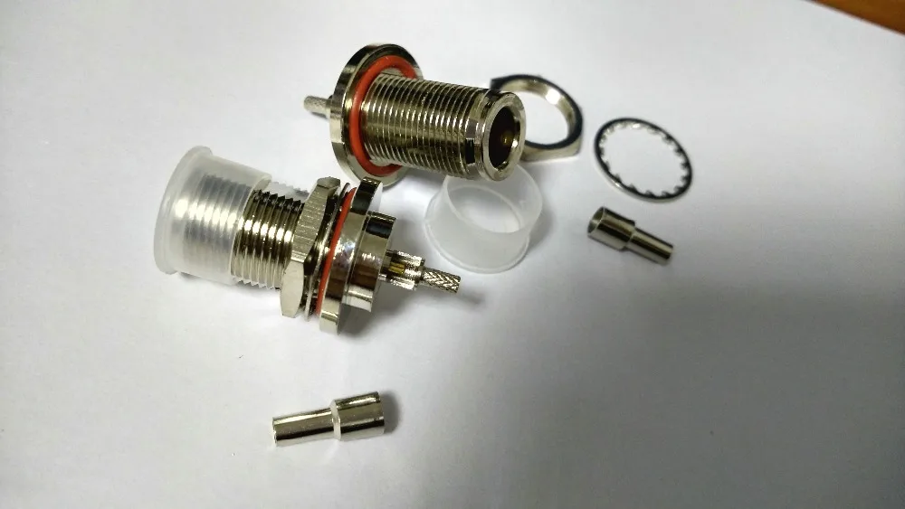 N jack женский с гайкой переборки обжимной для RG174 RG316 RF разъем