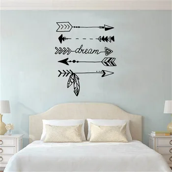 

Ethnic style Arrows Wall Stickers Dreamcatcher Protection Dream Wall Decal Home Decoration Vinyl Art WL1747