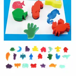 24 шт. губка набор детей дети художественная краска DIY игрушка для домашнего образования школы