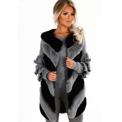 Жилет из искусственного меха осеннее пальто для женщин 2019 зима новый меховой жилет из искусственного меха кролика куртки жилет из
