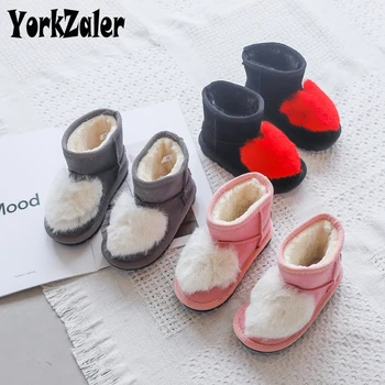 

Yorkzaler Winter Kids Snow Boots For Girls Warm Plush Warm Cute Children Boots Fashion Toddler Baby Shoes Footwear Size 26-35
