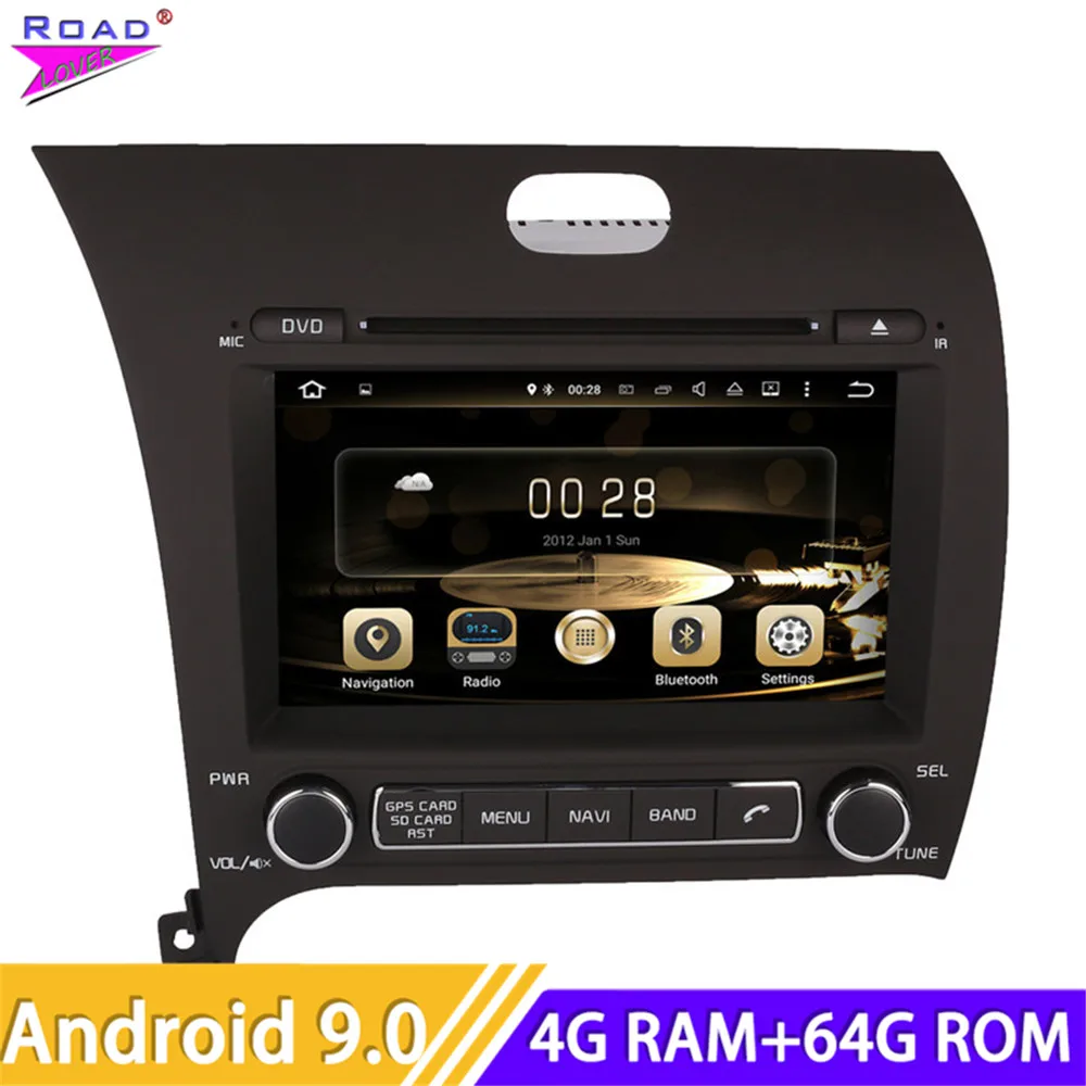 Roadlover Android 9,0 Автомобильный мультимедийный dvd-плеер радио для KIA Cerato K3 Forte 2013-Стерео gps навигация Automagnitol 2 Din MP3