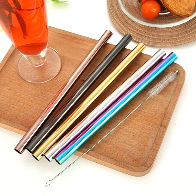 12mm Reusable Boba Straws 4Pcs Extra Wide 304 Stainless Steel Straws Metal  Straws for Bubble Tea Straw for Smoothie Milkshakes - AliExpress