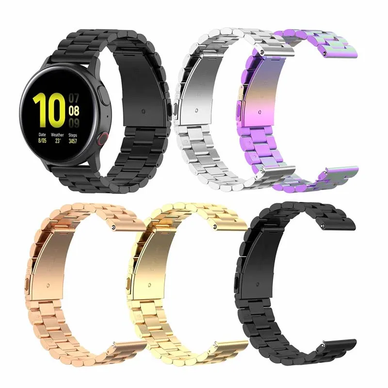 Для samsung galaxy watch Active active 2 (40 мм 44 мм) универсальная стальная полоса 20 Ширина |