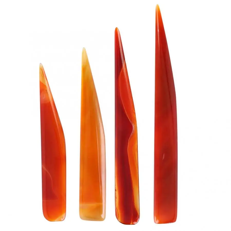2 Couteaux En Agate Pour Polir Bijoux - Outil De Polissage Or, Argent, Cuivre - Taille Environ 7 Cm - Lot De 2