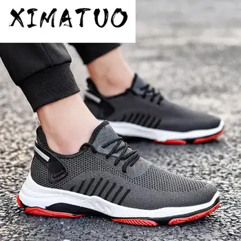 

2020 Men Vulcanize Shoes Sneakers Wear-resisting Non-slip Male Mesh Tenis Masculino Plus Size 39-45